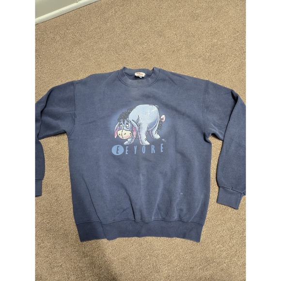 Disney Other - Vintage Eeyore Sweatshirt Mens Medium Blue Crewneck Disney Store Sweater 90s